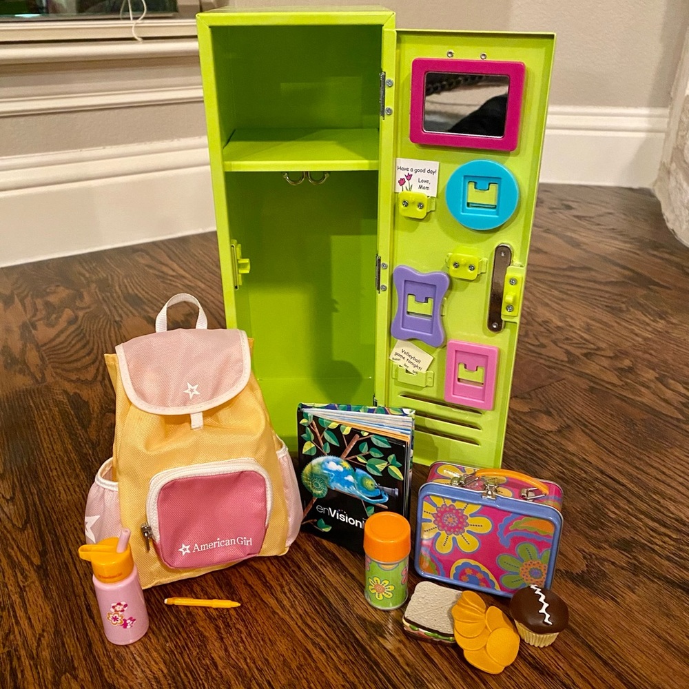 AMERICAN GIRL Back to School Set / Locker Backpack & Lunch Box